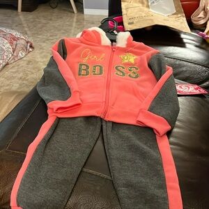 Real Love girl’s hooded fleece set